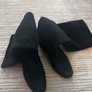 Via Spiga knee high black suede boots size 7M